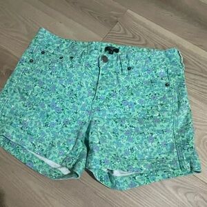 J Crew Factory Floral Denim Shorts, Size 2